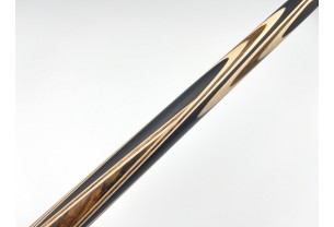 Більярдний кий ручної роботи Корона-Бумеранг бокоте, чорний граб з подовжувачем