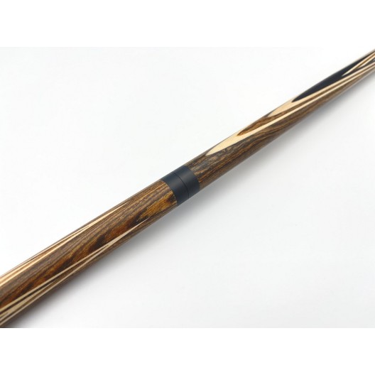 Більярдний кий ручної роботи Корона-Бумеранг бокоте, чорний граб з подовжувачем