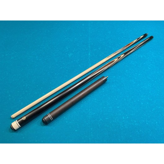 Більярдний кий ручної роботи Корона-Бумеранг ебен, кокоболо з подовжувачем