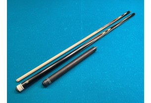 Більярдний кий ручної роботи Корона-Бумеранг ебен, кокоболо з подовжувачем