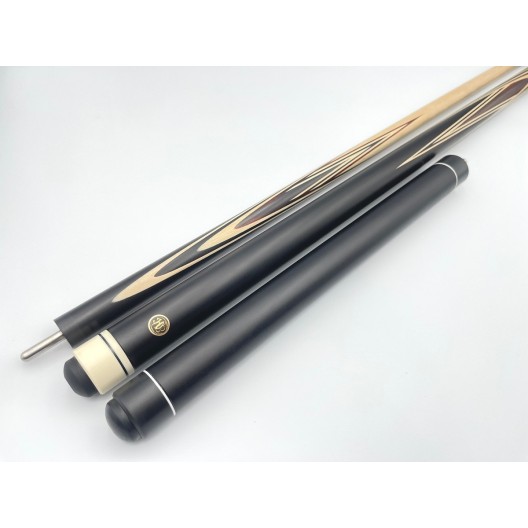 Більярдний кий ручної роботи Корона-Бумеранг ебен, кокоболо з подовжувачем