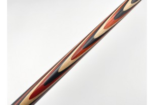 Бильярдный кий Классик 3+4 чёрный граб, паддук трёхцветный