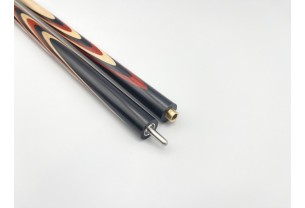 Бильярдный кий Классик 3+4 чёрный граб, паддук трёхцветный