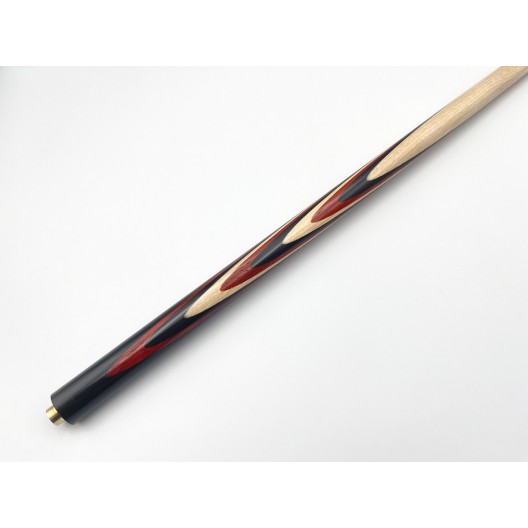 Бильярдный кий Классик 3+4 чёрный граб, паддук трёхцветный