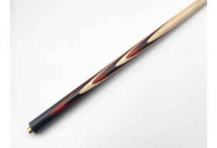 Бильярдный кий Классик 3+4 чёрный граб, паддук трёхцветный