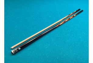 Бильярдный кий Классик 3+4 чёрный граб, паддук трёхцветный