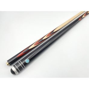 Бильярдный кий Классик 3+4 чёрный граб, паддук трёхцветный