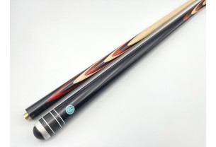 Бильярдный кий Классик 3+4 чёрный граб, паддук трёхцветный