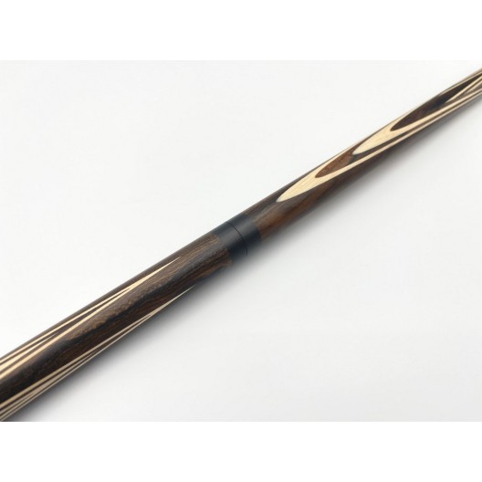 Більярдний кий ручної роботи Корона-Бумеранг зерикоте, чорний граб