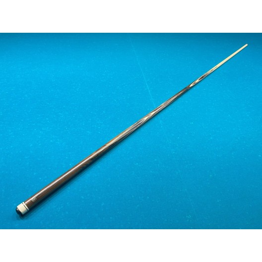 Більярдний кий ручної роботи Корона-Бумеранг зерикоте, чорний граб