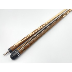 Бильярдный кий ручной работы Классик 3+3 бокоте, чёрный граб, длинный запил