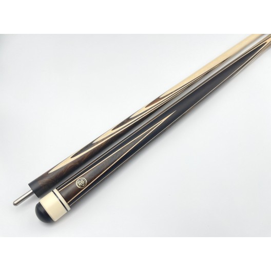 Більярдний кий ручної роботи Класик 3+3 зерикоте, чорний граб, довгий запив