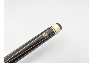 Більярдний кий ручної роботи Класик 3+3 зерикоте, чорний граб, довгий запив