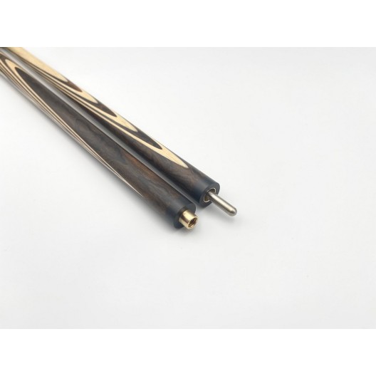 Більярдний кий ручної роботи Класик 3+3 зерикоте, чорний граб, довгий запив