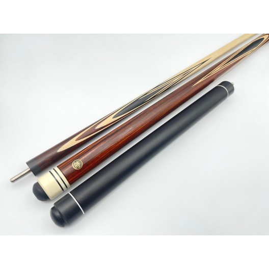 Більярдний кий ручної роботи Корона-Бумеранг кокоболо, ебен з подовжувачем