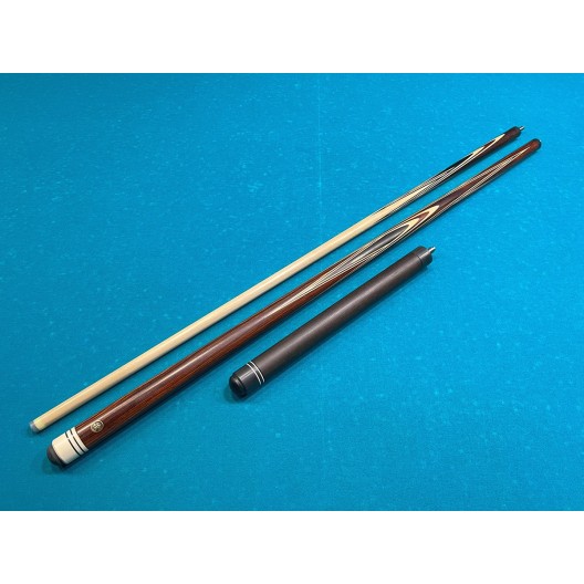 Більярдний кий ручної роботи Корона-Бумеранг кокоболо, ебен з подовжувачем