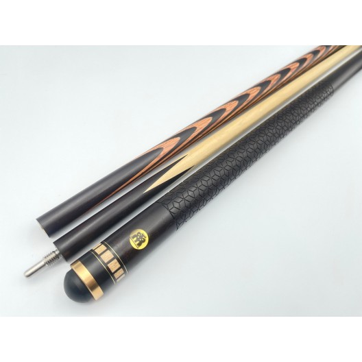 Бильярдный кий Классик 10 запилов чёрный граб, палисандр с насечкой, трёхсоставной