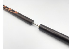 Бильярдный кий Классик 10 запилов чёрный граб, палисандр с насечкой, трёхсоставной