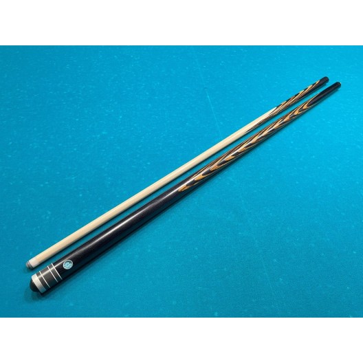 Бильярдный кий Классик 5+10 чёрный граб, зебрано