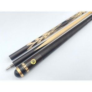 Бильярдный кий Тюльпан чёрный граб с насечкой, трёхсоставной