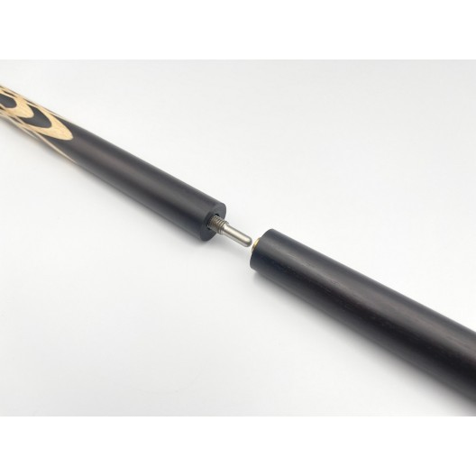 Бильярдный кий Тюльпан чёрный граб с насечкой, трёхсоставной