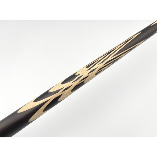 Бильярдный кий Тюльпан чёрный граб с насечкой, трёхсоставной