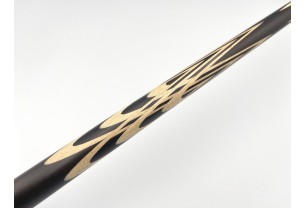 Бильярдный кий Тюльпан чёрный граб с насечкой, трёхсоставной