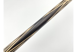 Бильярдный кий Тюльпан чёрный граб с насечкой, трёхсоставной