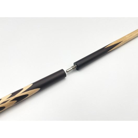Бильярдный кий Тюльпан чёрный граб с насечкой, трёхсоставной