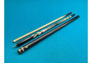 Бильярдный кий Тюльпан чёрный граб с насечкой, трёхсоставной