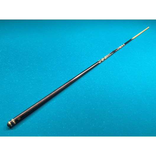 Бильярдный кий Тюльпан чёрный граб с насечкой, трёхсоставной