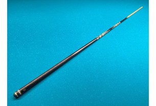 Бильярдный кий Тюльпан чёрный граб с насечкой, трёхсоставной