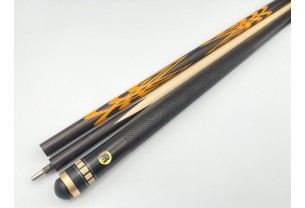 Більярдний кий Тюльпан чорний граб, жовтий граб з насічкою, трискладовий