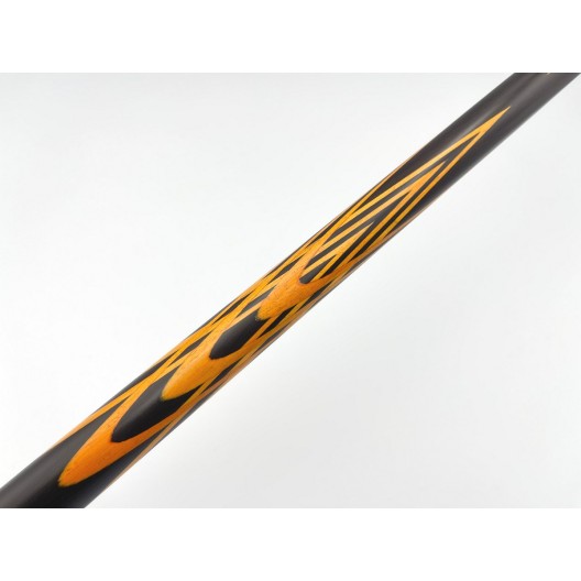 Більярдний кий Тюльпан чорний граб, жовтий граб з насічкою, трискладовий