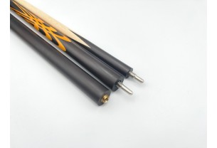 Більярдний кий Тюльпан чорний граб, жовтий граб з насічкою, трискладовий