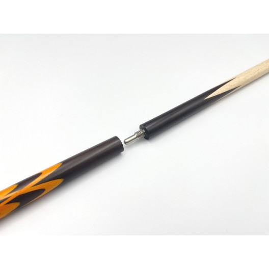 Більярдний кий Тюльпан чорний граб, жовтий граб з насічкою, трискладовий