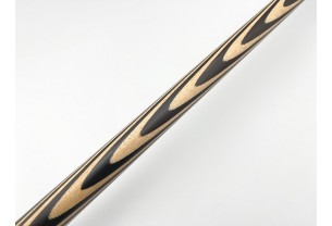 Бильярдный кий Классик 4+6 чёрный граб, насечка, кольцо с орнаментом