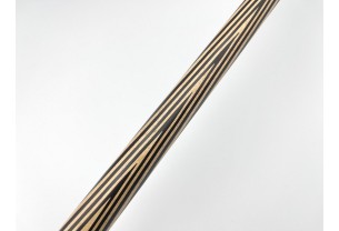 Бильярдный кий Классик 4+6 чёрный граб, насечка, кольцо с орнаментом