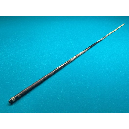 Бильярдный кий Классик 4+6 чёрный граб, насечка, кольцо с орнаментом