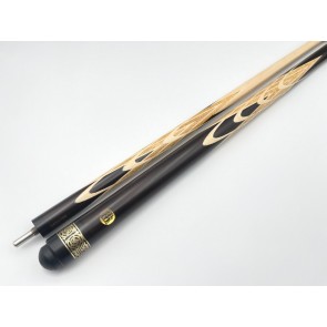 Бильярдный кий Тюльпан-Шанхайский чёрный граб, мовинга, кольцо с орнаментом