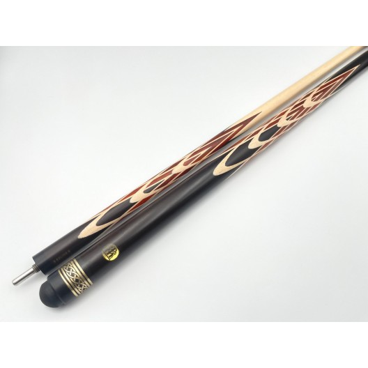 Бильярдный кий Тюльпан-Шанхайский чёрный граб, паддук, кольцо с орнаментом