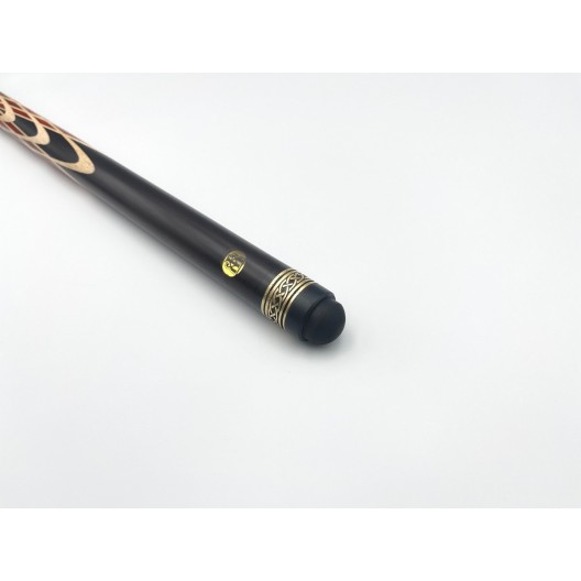 Бильярдный кий Тюльпан-Шанхайский чёрный граб, паддук, кольцо с орнаментом