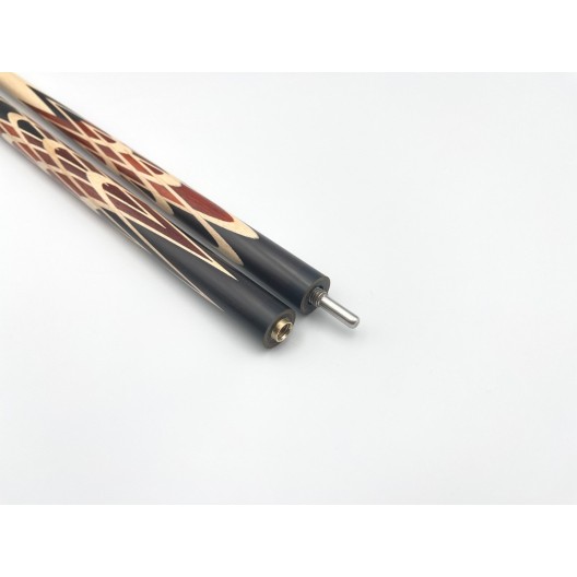 Бильярдный кий Тюльпан-Шанхайский чёрный граб, паддук, кольцо с орнаментом