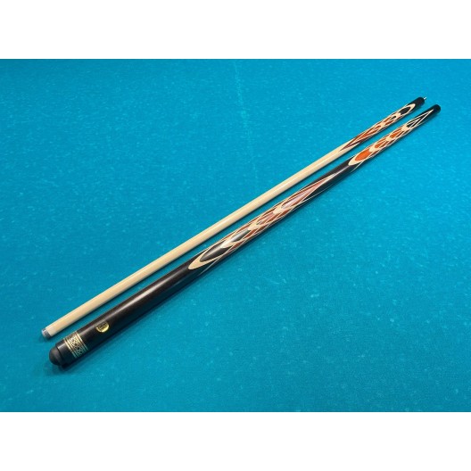 Бильярдный кий Тюльпан-Шанхайский чёрный граб, паддук, кольцо с орнаментом