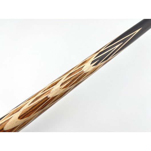 Бильярдный кий Тюльпан-Шанхайский чёрный граб, зебрано, кольцо с орнаментом