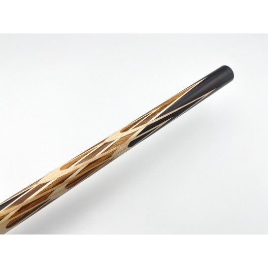 Бильярдный кий Тюльпан-Шанхайский чёрный граб, зебрано, кольцо с орнаментом