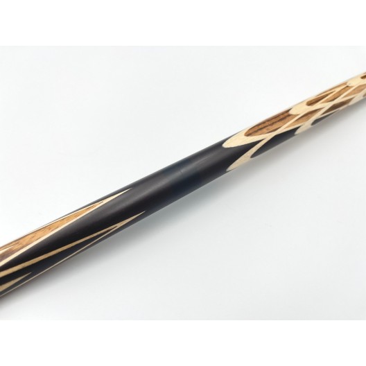 Бильярдный кий Тюльпан-Шанхайский чёрный граб, зебрано, кольцо с орнаментом