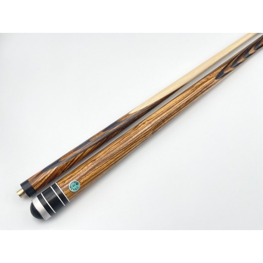 Бильярдный кий Классик 3+7 зебрано, чёрный граб