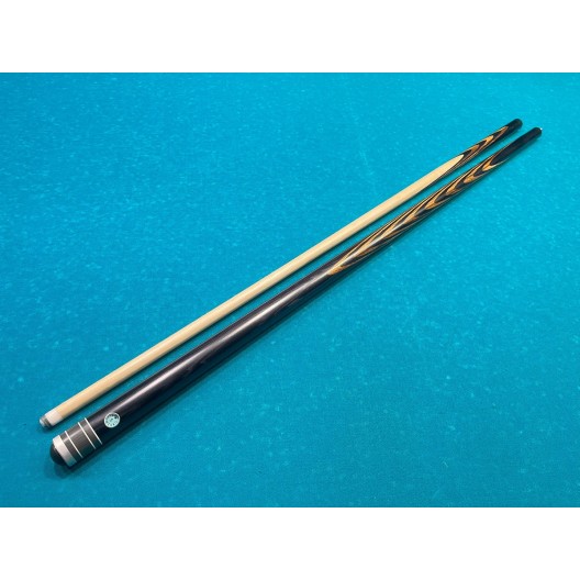 Бильярдный кий Классик 3+7 чёрный граб, зебрано