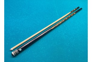 Бильярдный кий Классик 3+7 чёрный граб, зебрано